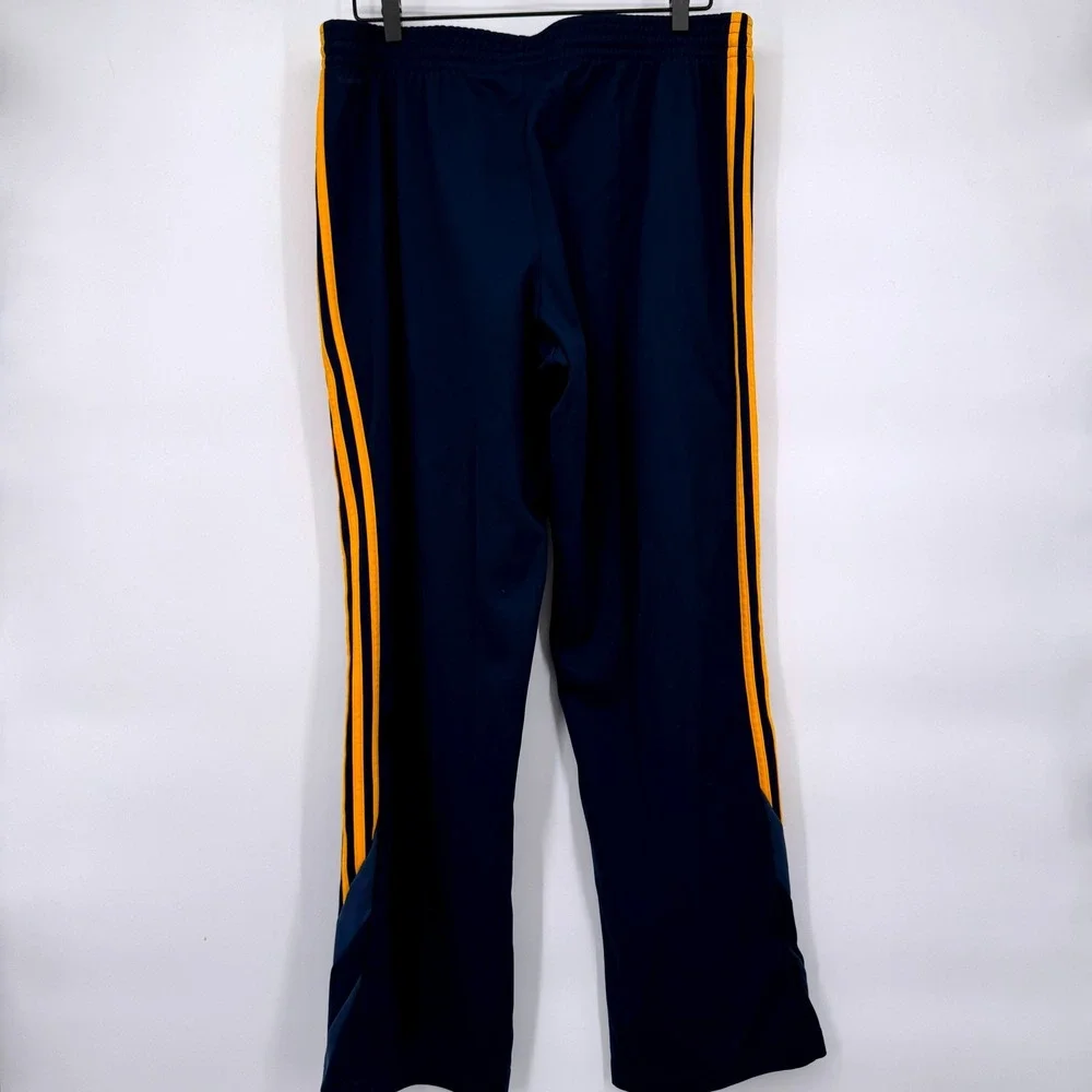 Adidas Track Pants Mens XL LA Galaxy Soccer Navy Blue Yellow Athletic Joggers